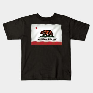 California Republic State Flag Bear Kids T-Shirt